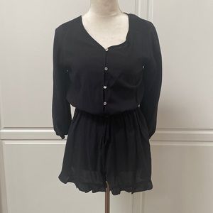 Long sleeve black romper